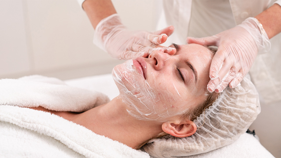 Professional facial skin treatment